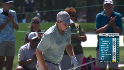 Matt Fitzpatrick chips in from 51 feet for birdie on No. 5 at Valspar