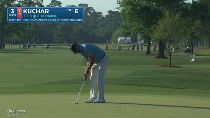 Matt Kuchar sinks 6-foot birdie putt on No. 3 at Texas Children's