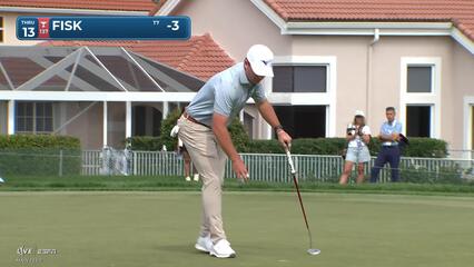Steven Fisk sinks 16-foot birdie putt on No. 13 at Cognizant Classic