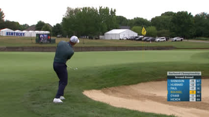 Robin Roussel chip approach sets up birdie at Barbasol