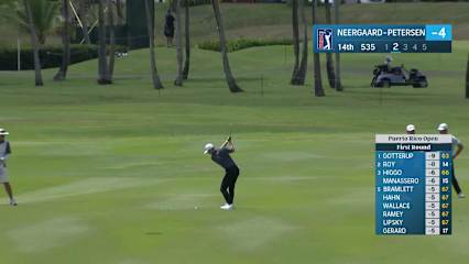 Rasmus Neergaard-Petersen throws dart with second and birdies at Puerto Rico