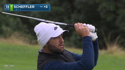 Scottie Scheffler hits 120-yard approach to 7 feet, makes birdie on No. 13 at The Genesis