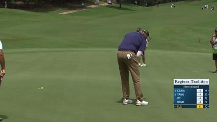Ernie Els makes birdie on No. 2 at Regions Tradition