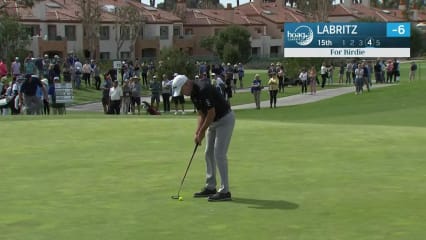 Rob Labritz taps in for birdie at Hoag Classic