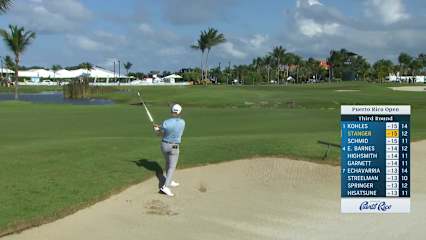 Jimmy Stanger rolls in long birdie putt from off the green at Puerto Rico