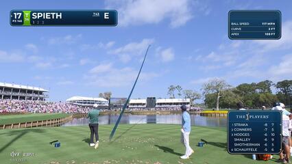 Jordan Spieth hits 144-yard drive to 6 feet, sets up birdie on No. 17 at THE PLAYERS