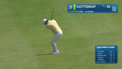Chris Gotterup's 94-yard approach sets up birdie on No. 10 at John Deere