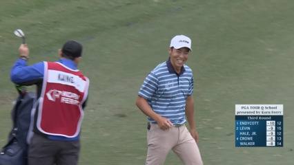 Jeffrey Kang holes out for birdie at PGA TOUR Q-School