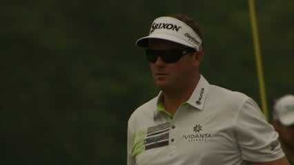 Charlie Beljan's 25-foot birdie finds the center of the cup at The Greenbrier