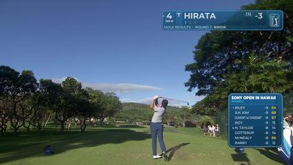 Kensei Hirata hits 170-yard tee shot to 13 feet, makes birdie on No. 4 at Sony Open