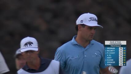 Jackson Suber hits 209-yard approach to 31 feet, sets up birdie on No. 18 at Bank of Utah