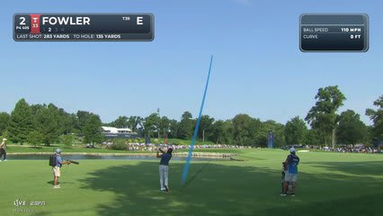 Rickie Fowler gets up-and-down from 138 yards for birdie on No. 2 at BMW Championship