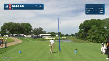John Keefer hits tee shot to 2 feet, sets up birdie on No. 13 at Charles Schwab