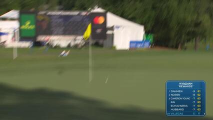 Camilo Villegas makes birdie on No. 9 at Wyndham