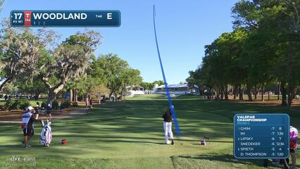 Gary Woodland hits 181-yard tee shot to 1 foot, makes birdie on No. 17 at Valspar