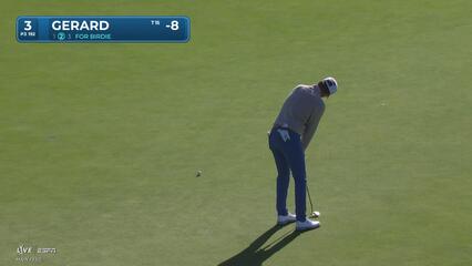 Ryan Gerard sinks 18-foot birdie putt on No. 3 at Farmers