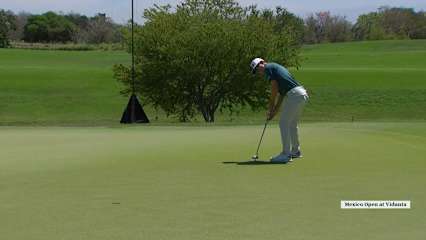 Brandon Hagy rolls in 16-footer for birdie at Mexico Open