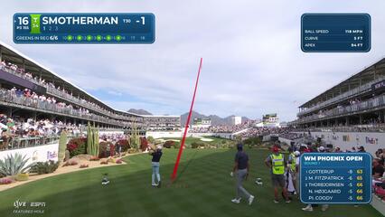 Austin Smotherman hits 155-yard tee shot to 13 feet, sets up birdie on No. 16 at WM Phoenix Open