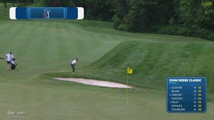 Garrick Higgo sinks 7-foot birdie putt on No. 14 at John Deere
