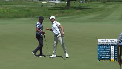 Team Sabbatini/Gay makes birdie on No. 9 at American Family Insurance Championship