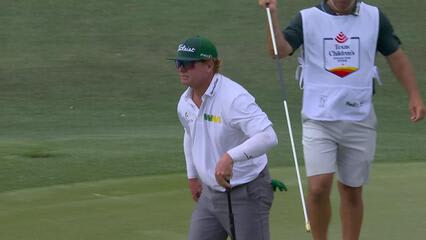 Charley Hoffman sinks 10-foot birdie putt on No. 11 at Texas Children's