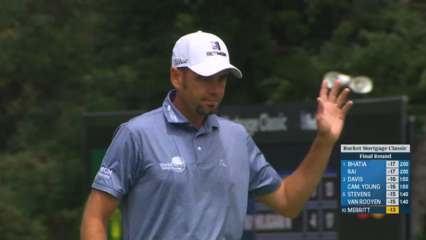 Troy Merritt holes 16-footer from fringe for birdie at Rocket Mortgage