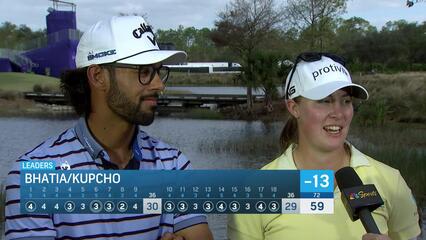 Team Kupcho/Bhatia interview after Round 1 of Grant Thornton