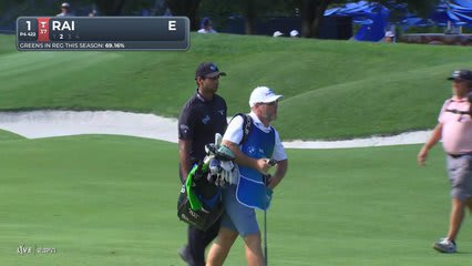 Aaron Rai's 129-yard approach sets up birdie on No. 1 at BMW Championship