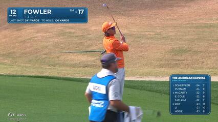Rickie Fowler makes birdie on No. 12 at The American Express