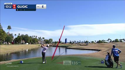 Michael Gligic makes birdie on No. 13 at The American Express