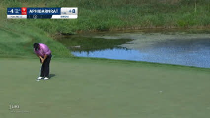 Kiradech Aphibarnrat sinks 17-foot birdie putt at 3M Open