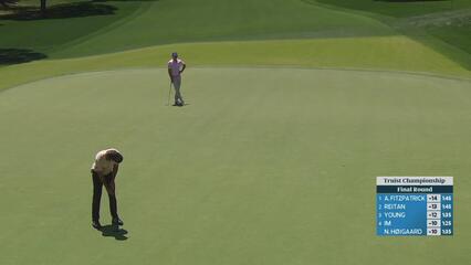 Nick Taylor sinks a 22-foot birdie putt on No. 2 at Truist Championship