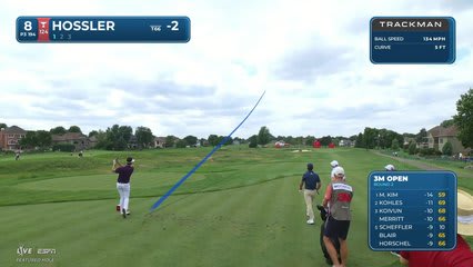 Beau Hossler hits tee shot to 7 feet, sets up birdie on No. 8 at 3M Open