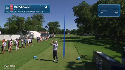 Austin Eckroat holes 73-foot greenside shot for birdie on No. 4 at Charles Schwab