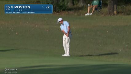 J.T. Poston sinks 17-foot birdie putt on No. 15 at Sanderson Farms