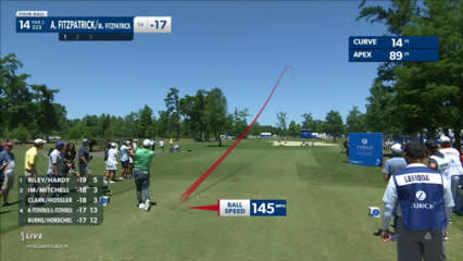 Alex Fitzpatrick birdies the 14th at Zurich Classic