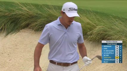 Kristoffer Ventura drains 4-foot birdie putt on No. 8 at Rocket Classic
