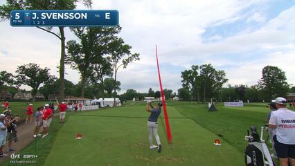 Jesper Svensson makes birdie on No. 5 at Rocket Classic