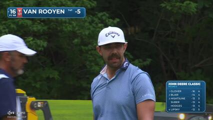 Erik van Rooyen sinks 33-foot birdie putt on No. 16 at John Deere