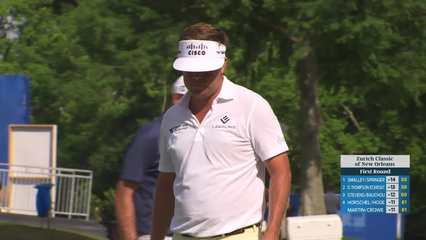 Team Mitchell/Snedeker makes birdie on No. 13 at Zurich Classic