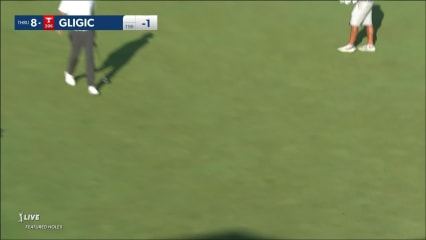 Michael Gligic drains a 36-foot birdie putt at 3M Open