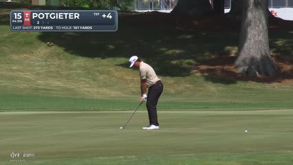 Aldrich Potgieter gets up-and-down from 102 yards for birdie on No. 15 at FedEx St. Jude