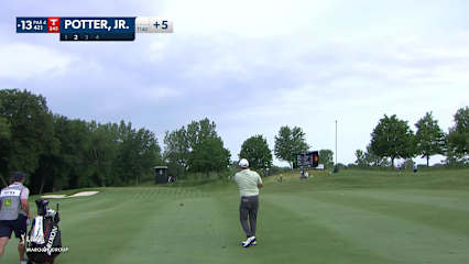 Ted Potter, Jr.'s dials in wedge to set up birdie putt at John Deere