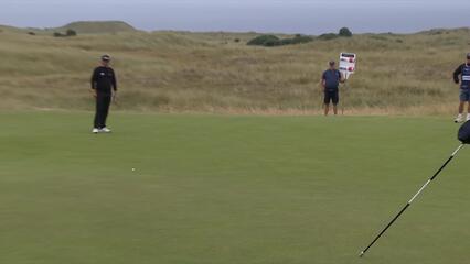 Marcus Armitage sinks 39-foot birdie putt on No. 3 at Genesis Scottish Open