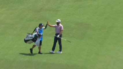 Michael Thompson holes out from 158 yards for eagle at Wyndham