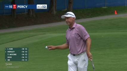 Cameron Percy makes birdie on No. 15 at Wyndham