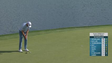 Danny Walker drains 11-foot birdie putt on No. 16 at Texas Children's