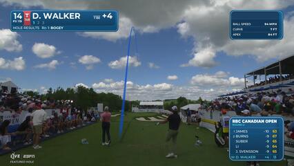 Danny Walker sinks 16-foot birdie putt on No. 14 at RBC Canadian