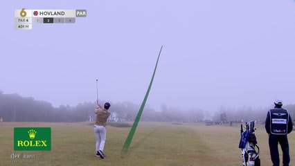 Viktor Hovland's 155-yard approach sets up birdie on No. 6 at Genesis Scottish Open