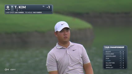 Tom Kim's 139-yard approach sets up birdie on No. 8 at TOUR Championship
